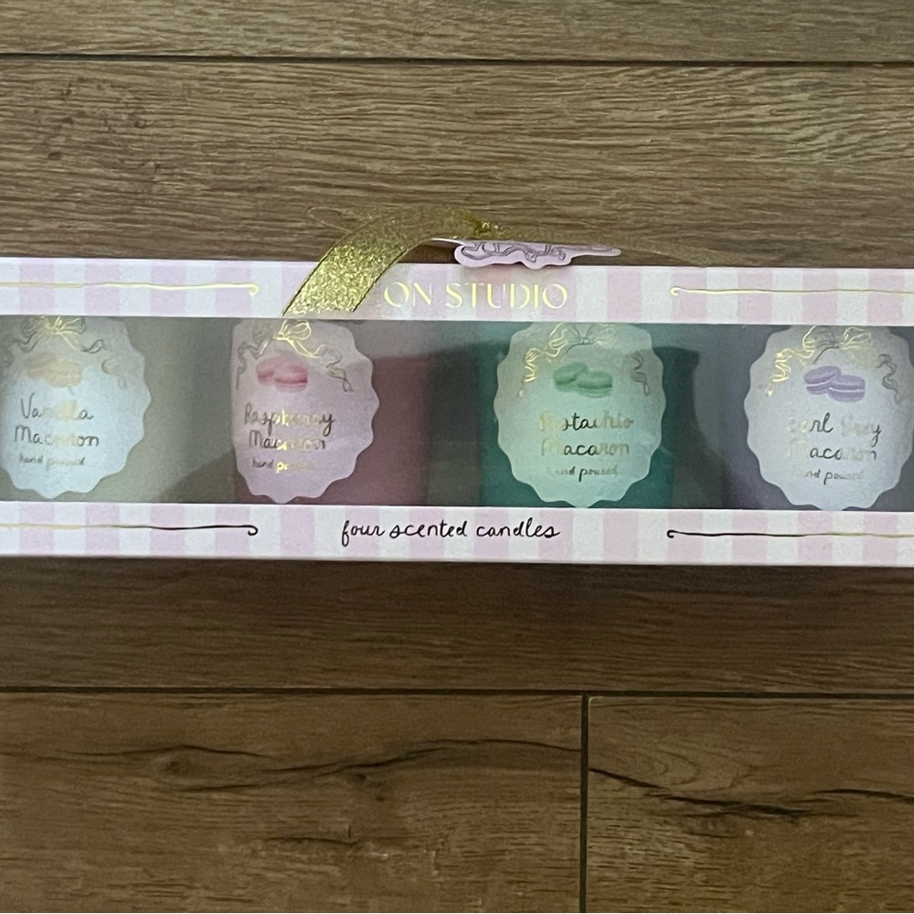 Scented Candle Set - Vanilla, Raspberry, Pistachio, Earl Grey